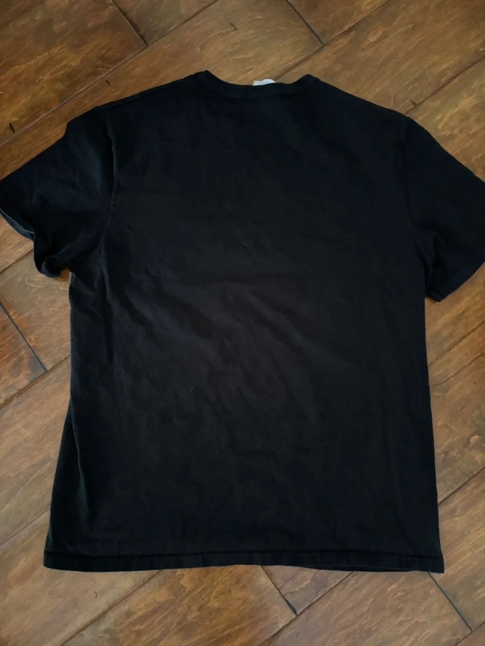 Champion men’s L Black Short Sleeve Tee with Blue & Red patch Logo - Picture 5 of 5